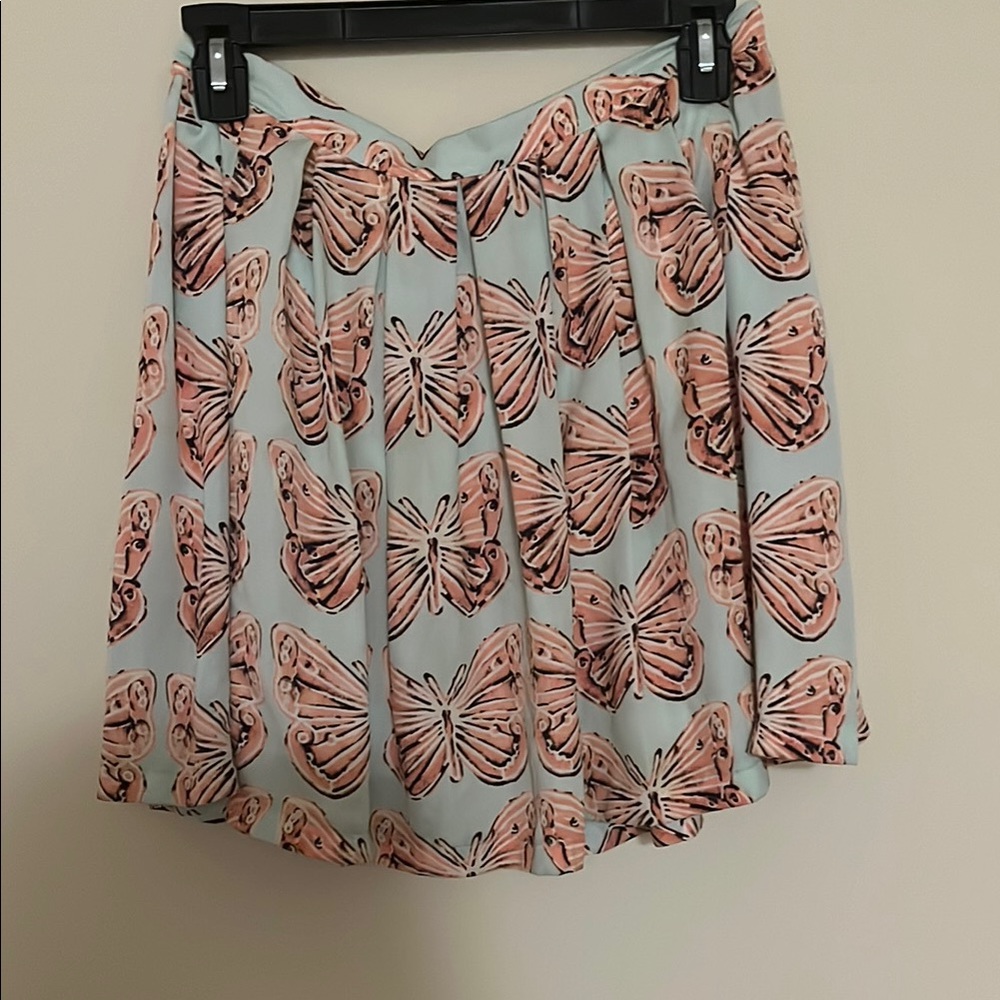 Butterfly Print Skirt - Pink and Blue